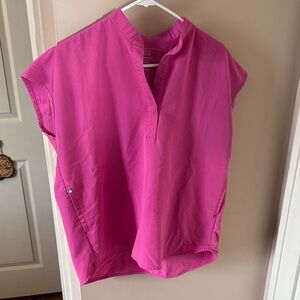 FIGS Women's Pink Rafaela Scrub Top